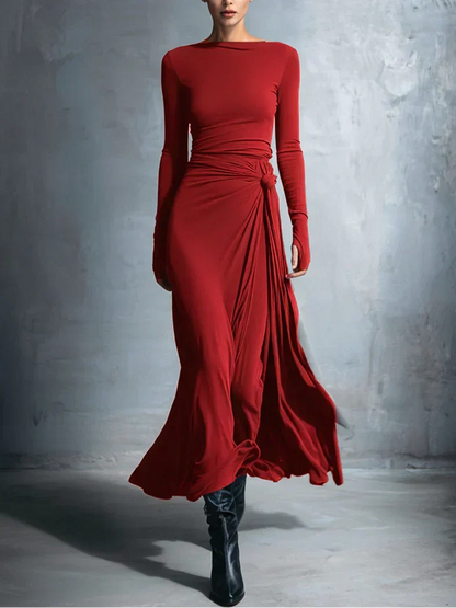Naiara ❘ Abito maxi con nudo lateral