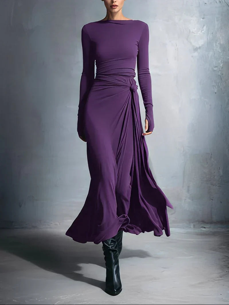 Naiara ❘ Abito maxi con nudo lateral