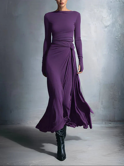 Naiara ❘ Abito maxi con nudo lateral