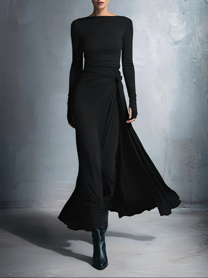 Naiara ❘ Abito maxi con nudo lateral