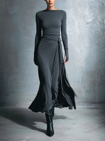 Naiara ❘ Abito maxi con nudo lateral