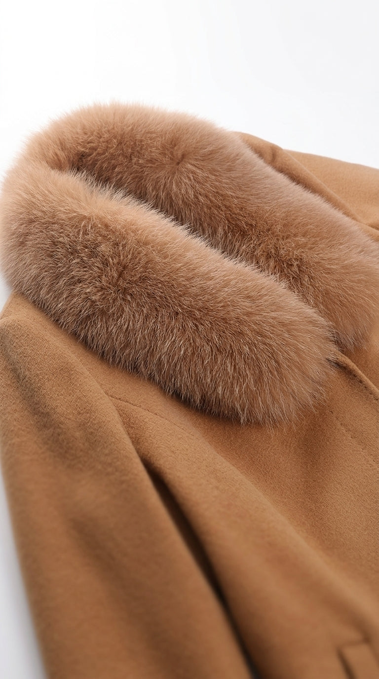 Cappotto da donna con collo in pelliccia sintetica | Alessia Velluti