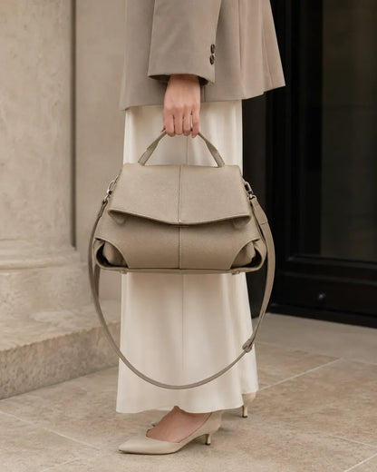 Runa | Borsa Satchel a Pieghe Scolpite
