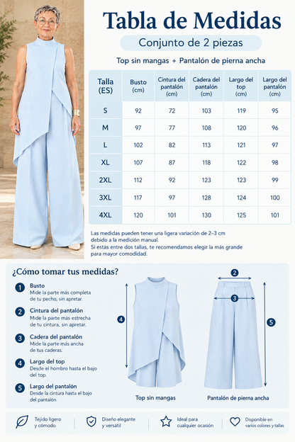 Completo con gilet lungo asimmetrico e pantaloni ampi | Alessia Velluti