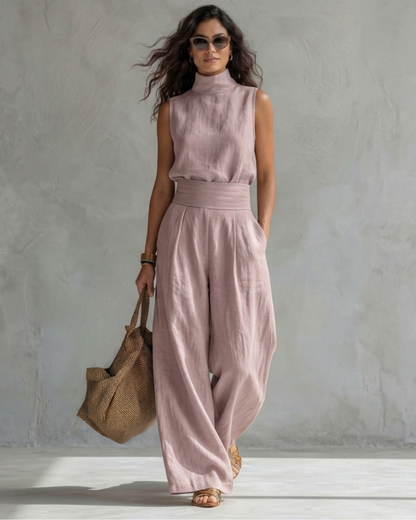 Maria | Completo elegante con pantaloni a gamba larga e top