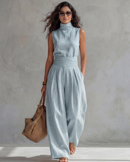 Maria | Completo elegante con pantaloni a gamba larga e top