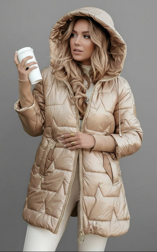 Cappotto trapuntato con cappuccio - Alessia Velluti