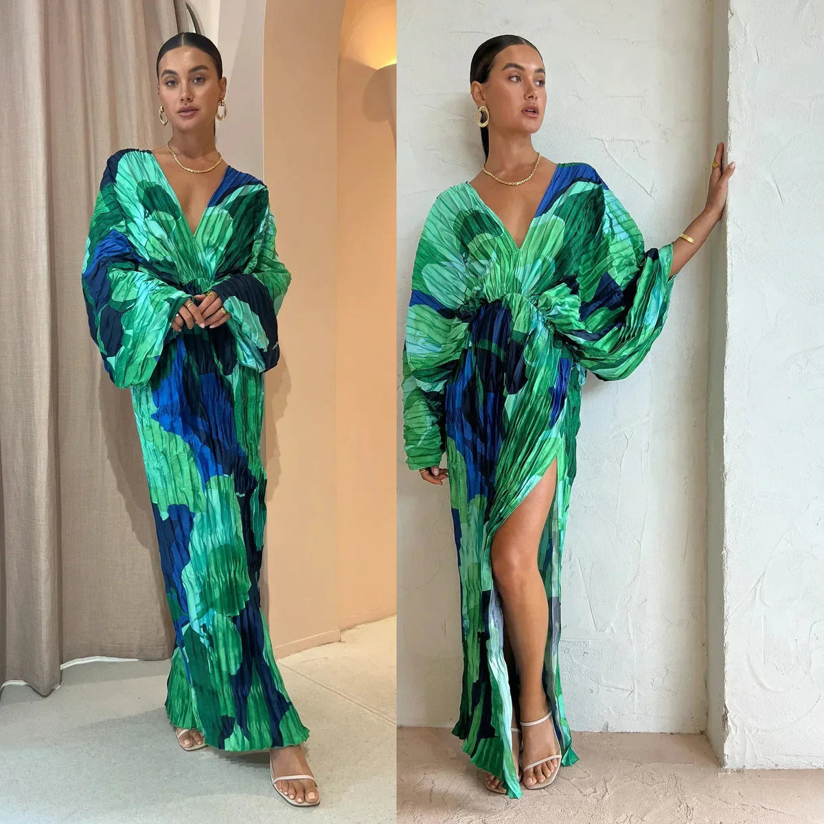 Abito elegante senza maniche con scollo a cuore