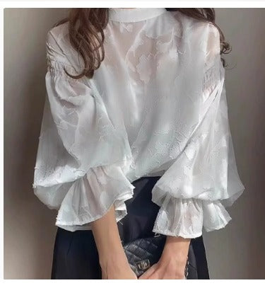 Talía | Blusa di Manica Lunga con Stampato Floreale
