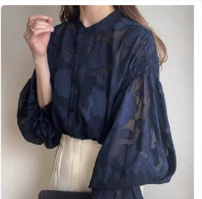 Talía | Blusa di Manica Lunga con Stampato Floreale