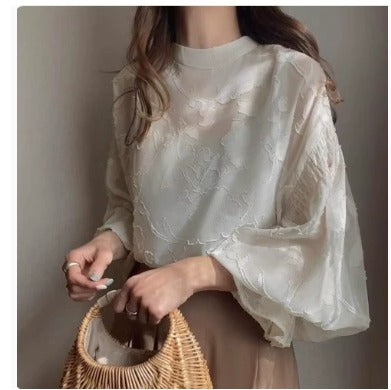 Talía | Blusa di Manica Lunga con Stampato Floreale