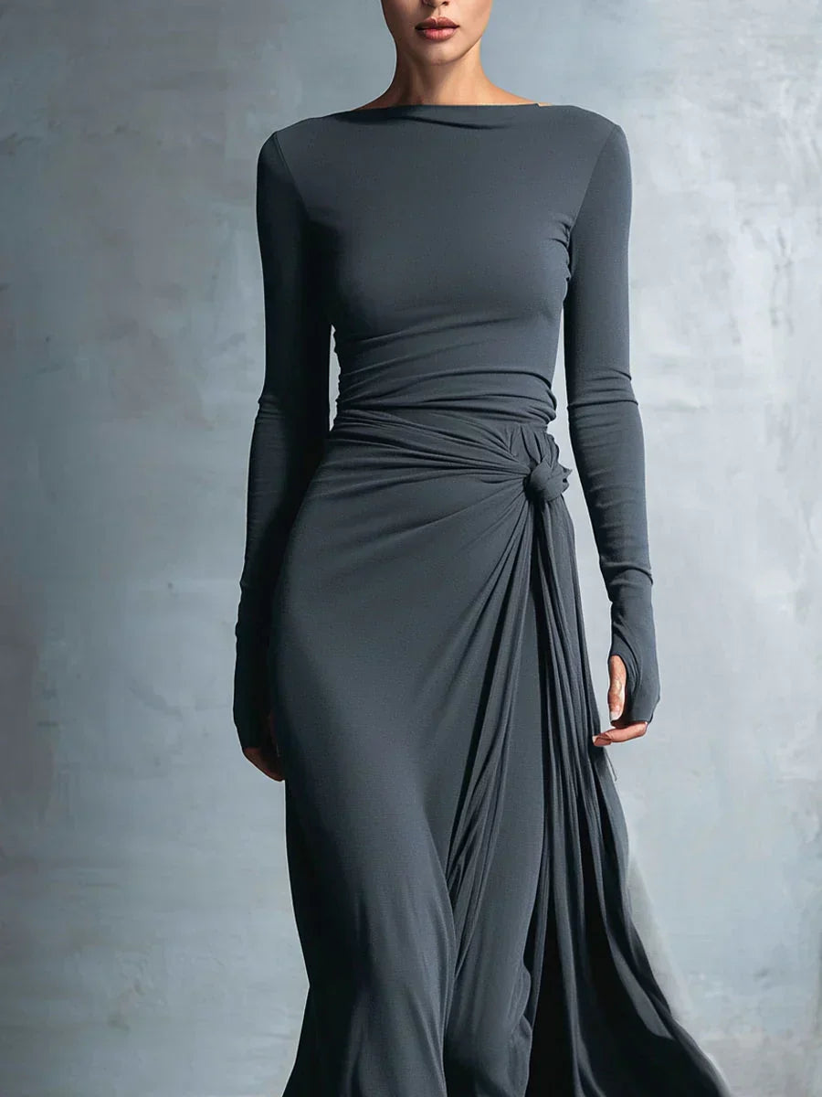 Naiara ❘ Abito maxi con nudo lateral
