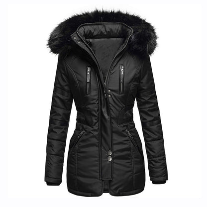 Celeste | Parka invernale con cappuccio e bordo effetto pelliccia - Alessia Velluti