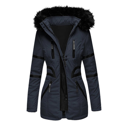 Celeste | Parka invernale con cappuccio e bordo effetto pelliccia - Alessia Velluti