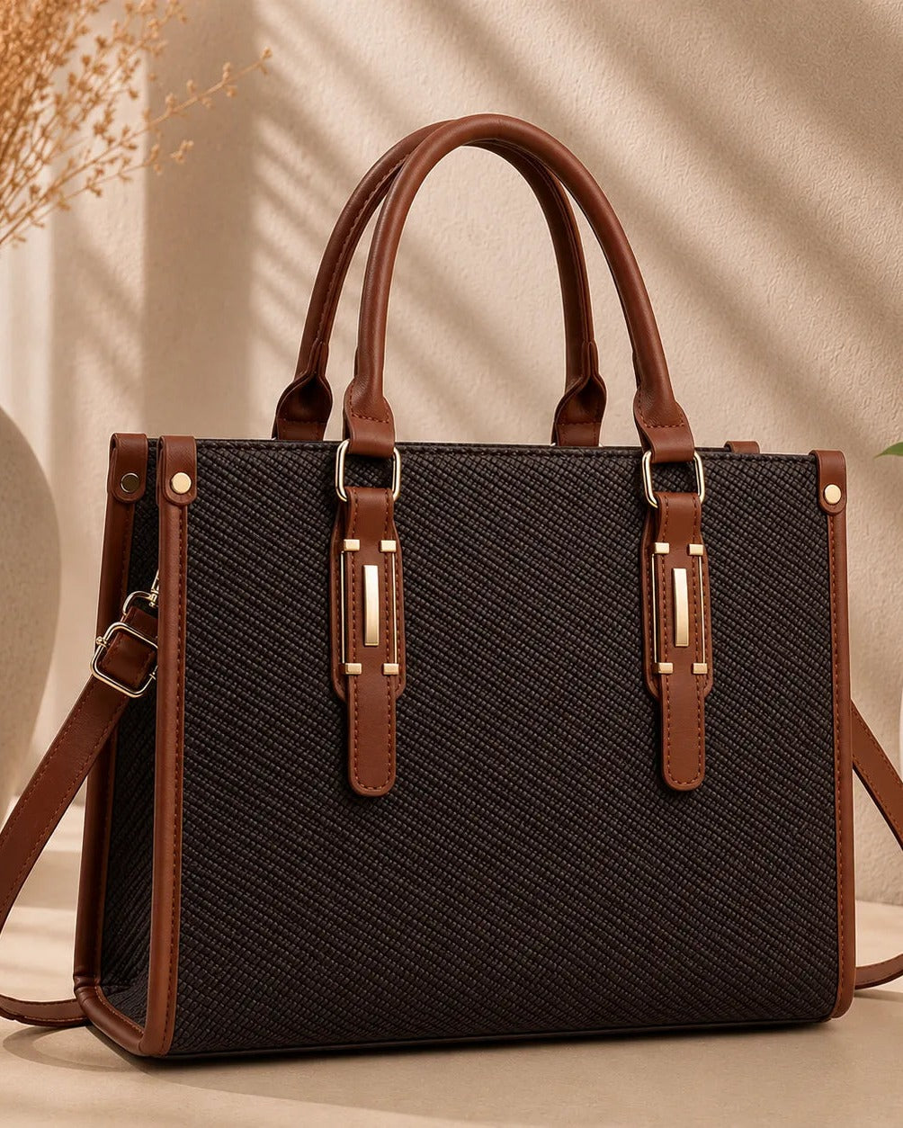 Marit | Borsa Satchel in Texture Intrecciata