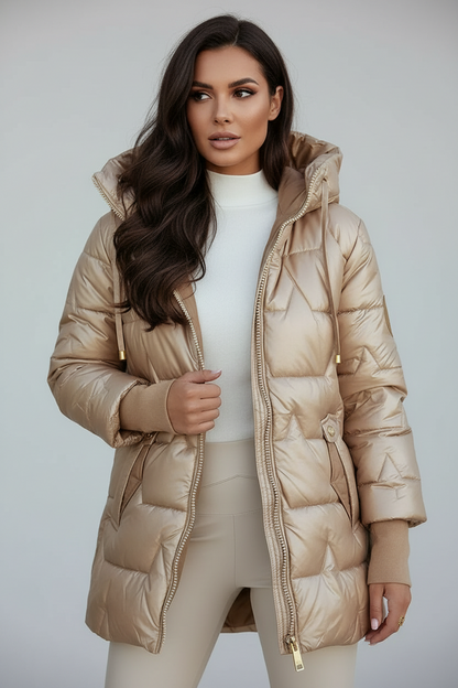 Cappotto trapuntato con cappuccio - Alessia Velluti