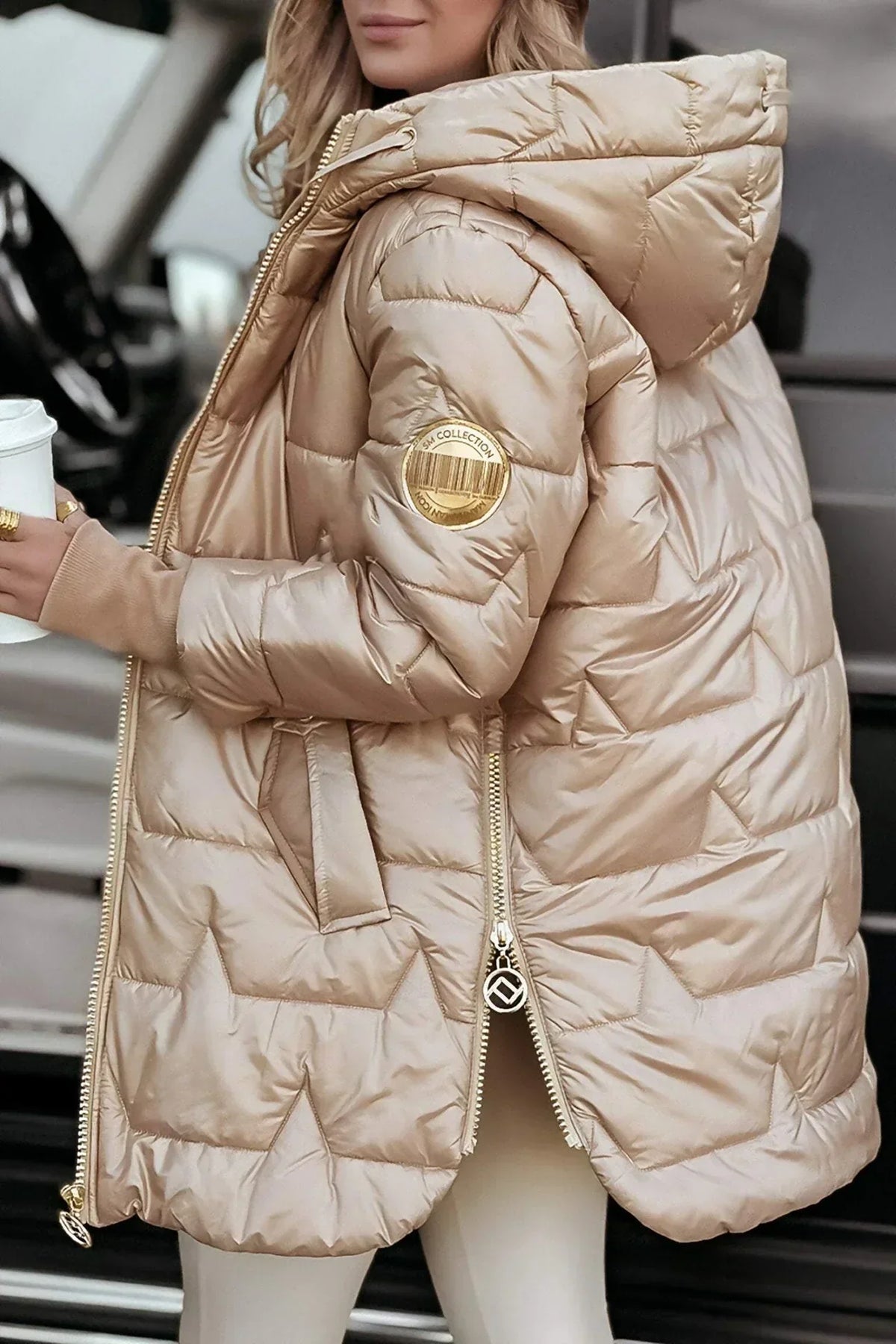 Cappotto trapuntato con cappuccio - Alessia Velluti