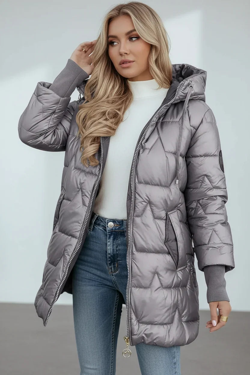 Cappotto trapuntato con cappuccio - Alessia Velluti