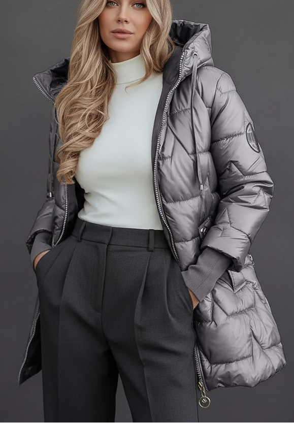 Cappotto trapuntato con cappuccio - Alessia Velluti