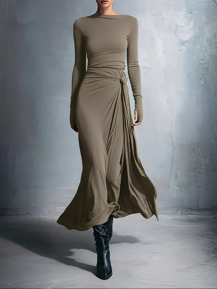 Naiara ❘ Abito maxi con nudo lateral